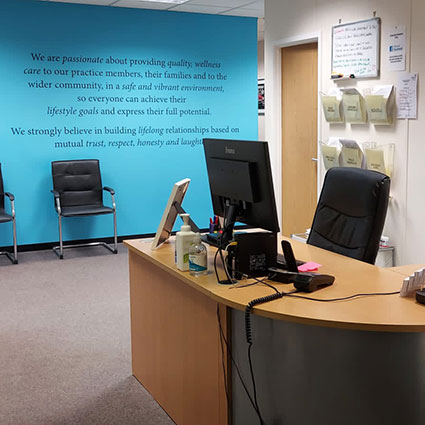 Forest Hall Chiropractic Clinic front desk