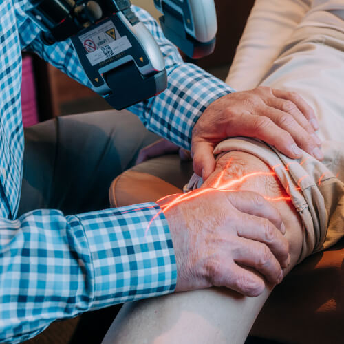 Laser Therapy applied to knee