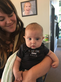 Woman holding baby