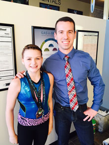 Gymnast with Dr. David Hanson