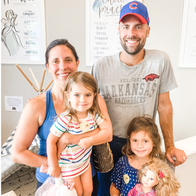 Family of four at hanson family chiropractic