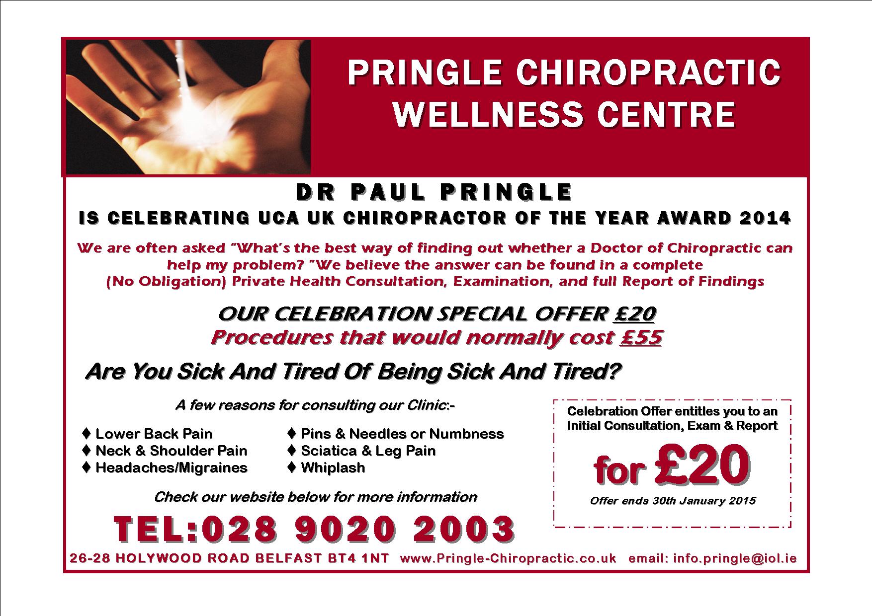 UK Chiropractor of the Year! Pringle Chiropractic
