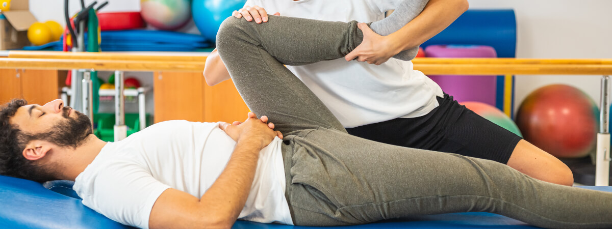 Male patient treated with Chiropractic Care