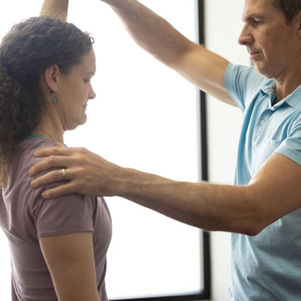 Examining patient