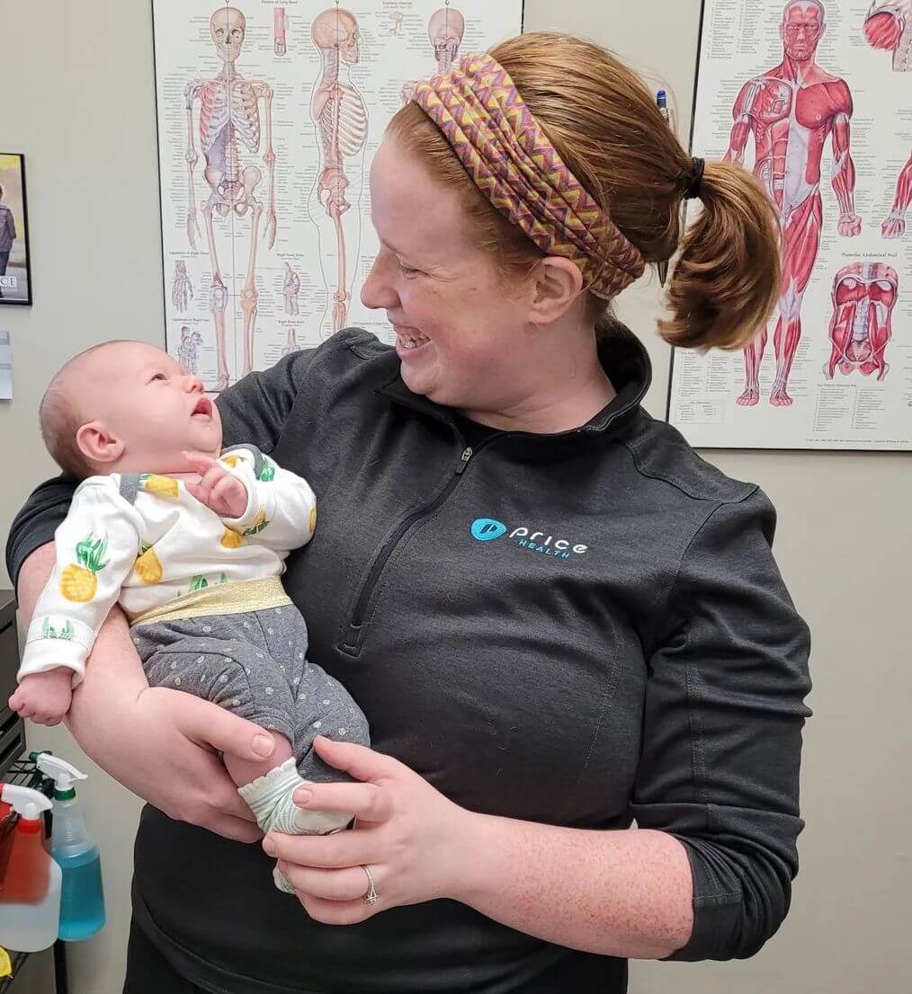 baby visiting chiropractor