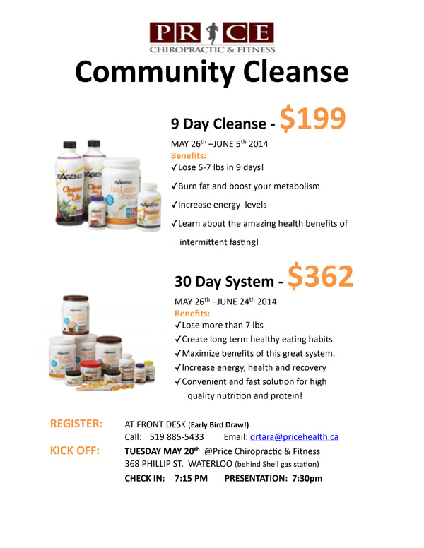 {PRACTICE NAME} Community Cleanse Pricing