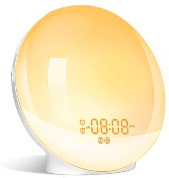 Wake Up Light GRDE Night Light-Alarm Clock Colored Sunrise Simulation & Sleep Aid Feature Dual Alarm Clock