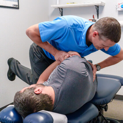 Dr. Carroll doing side adjustment