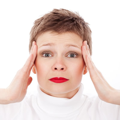 adult woman headache drepession-expression