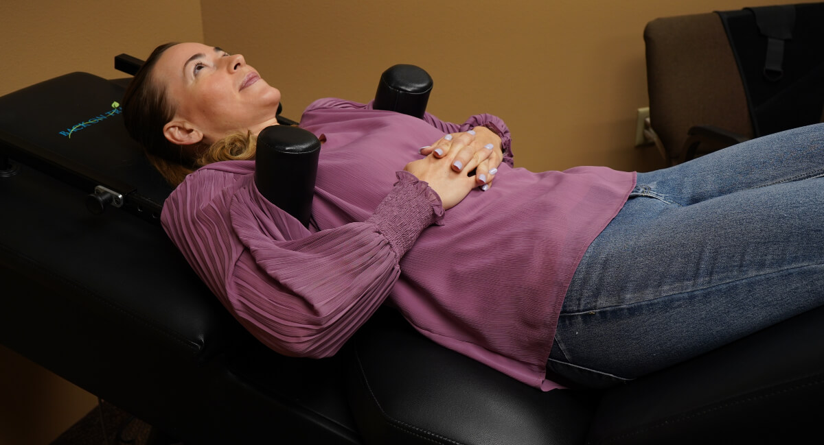 Patient on Back on Trac table