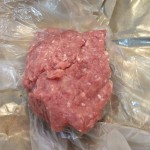 Raw brown meat used for making Stuff Peppers Recipe