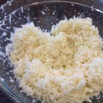 Making cauliflower rice