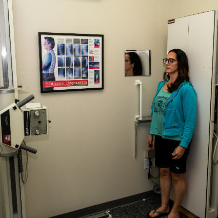 patient getting xray