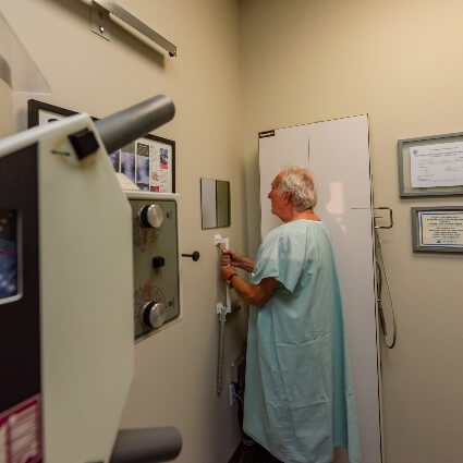 man getting xray