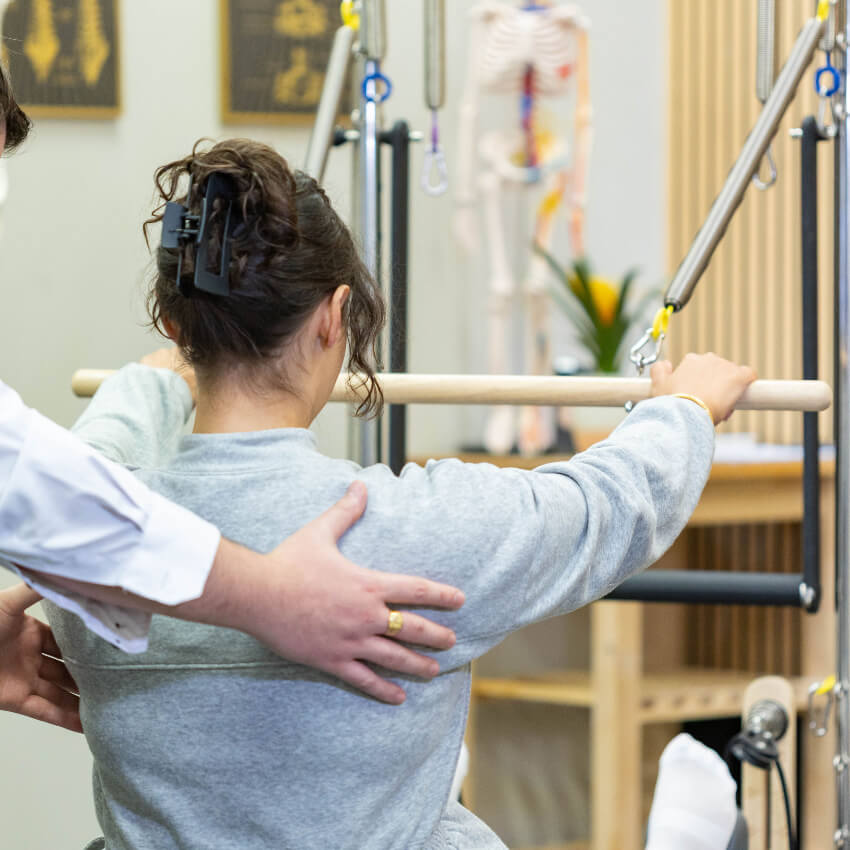 patient on functional rehab machine