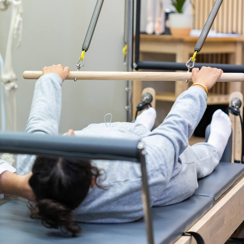 patient on functional rehab machine