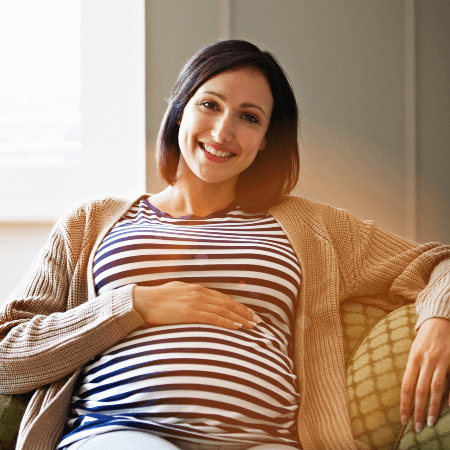 Smiling pregnant woman