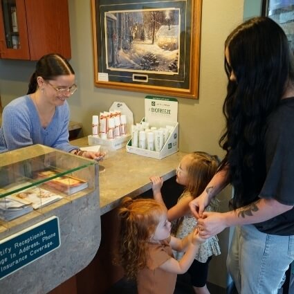 patients checking in at front desk