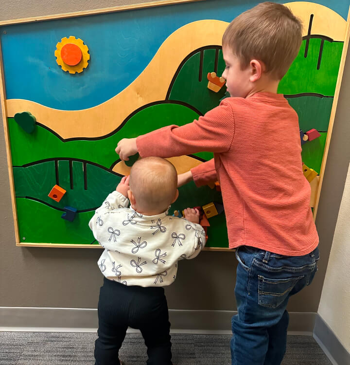kids playing in our waiting area