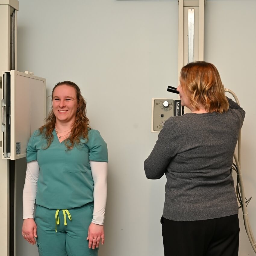 staff taking patient xrays