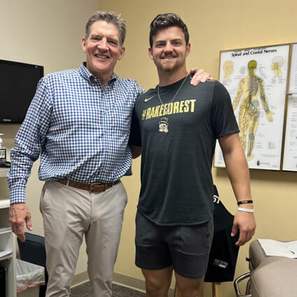 dr rick and sport chiropractic patient