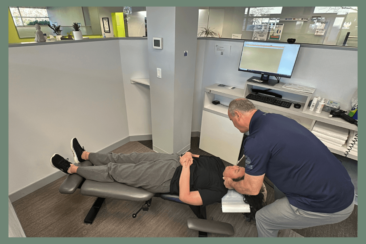 Chiropractic adjustment to support spinal movement and disc health In Surrey BC