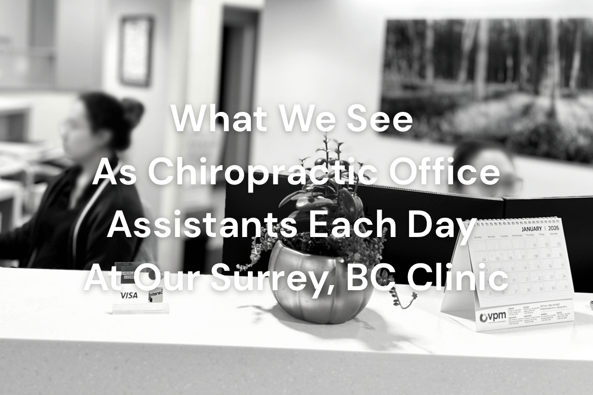 chiropractic front desk workstation posture example Surrey BC