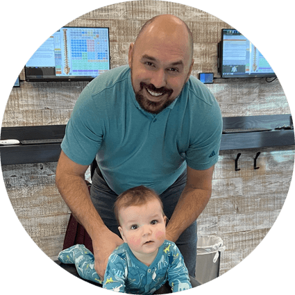 Dr. Mike with child patient
