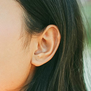 photo of person's ear