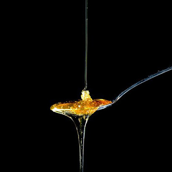 honey dripping off spoon