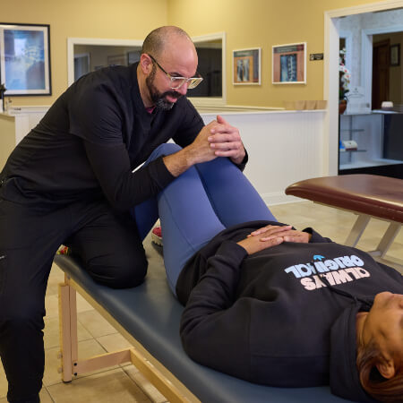 Midlothian Chiropractor adjusting a female patient
