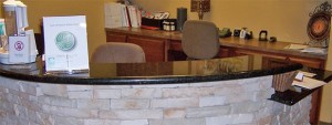 Front desk of Eagle Chiropractic Welcome to Eagle Chiropractic Wellness Center!