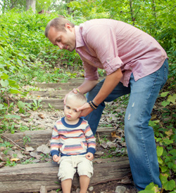 Asheville Chiropractor adjusting little boy