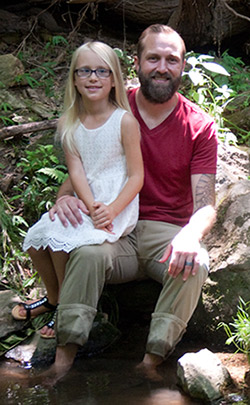 Asheville Chiropractor Dr. Derek and his daughter.