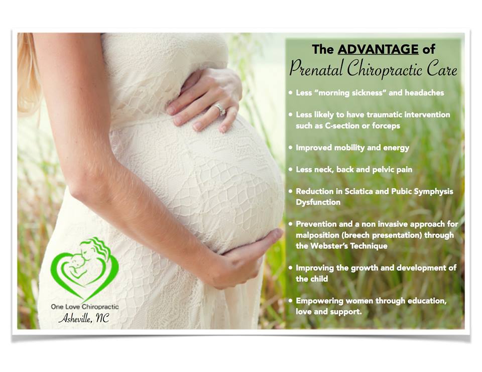 flyer for prenatal Chiropractic in Asheville