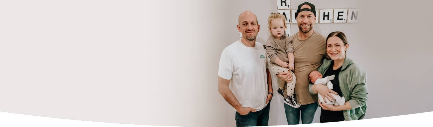 whole team with the babies