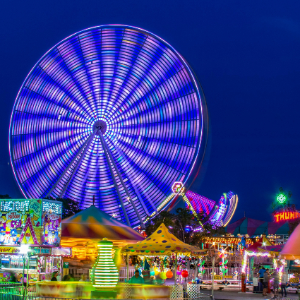 ferris wheel at night