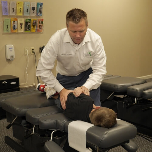 Pediatric patient treated with Chiropractic Care
