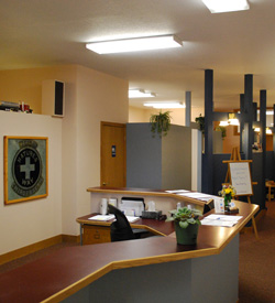 Front desk at Boulevard Chiropractic Boulevard Chiropractic welcomes you!