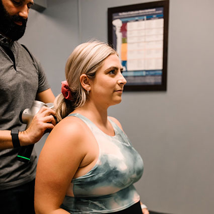 Woman getting adjustment