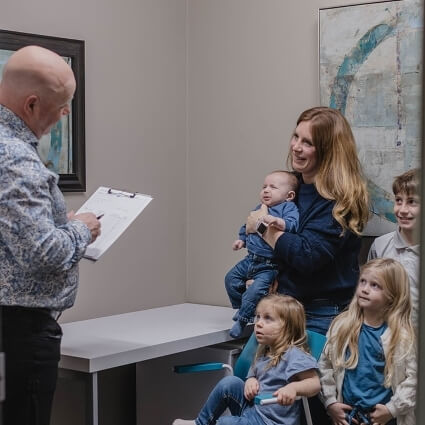 patients talking to Dr Andy