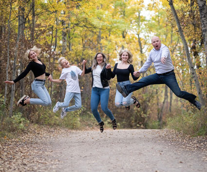 Family jumping