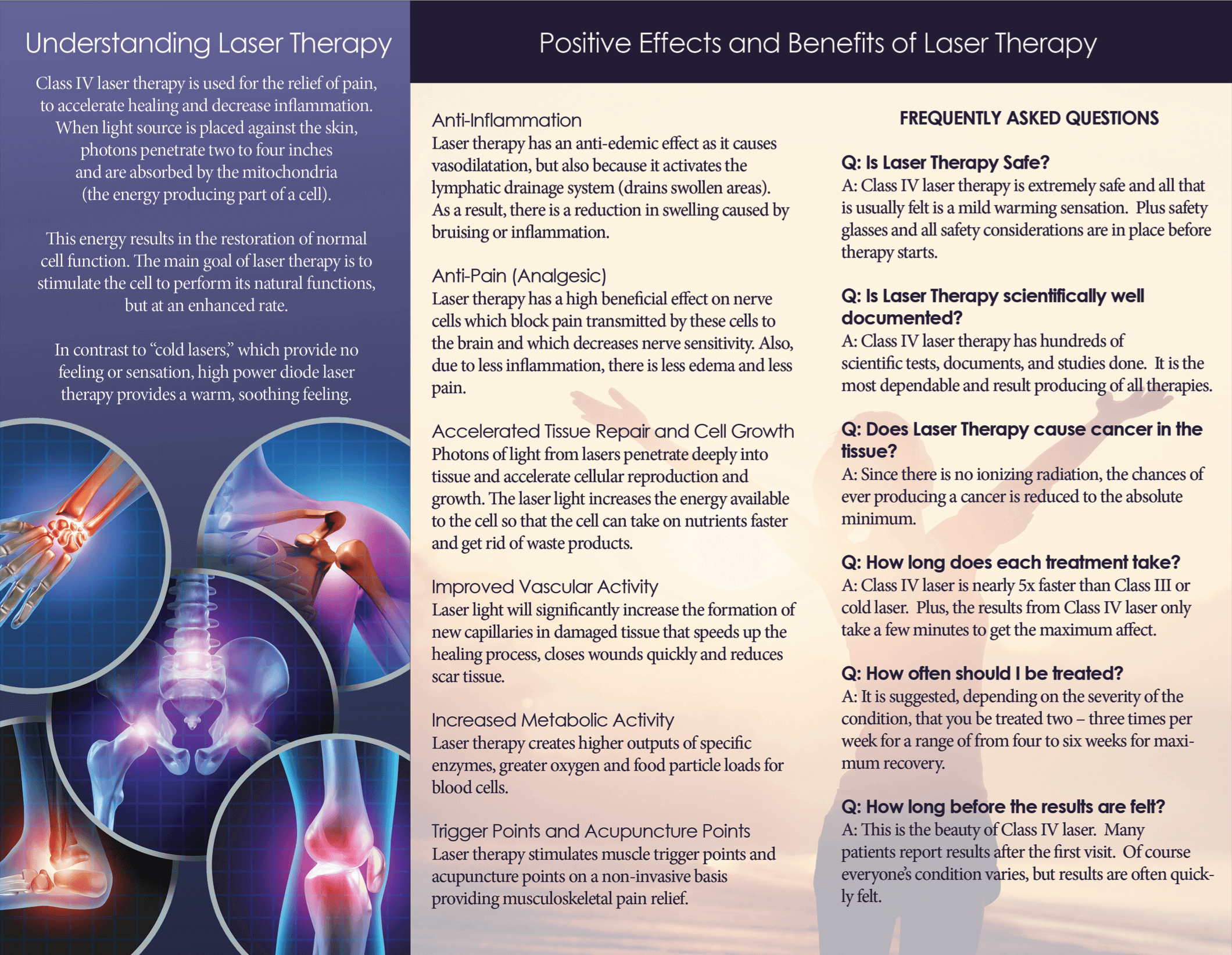 Laser benefits layout