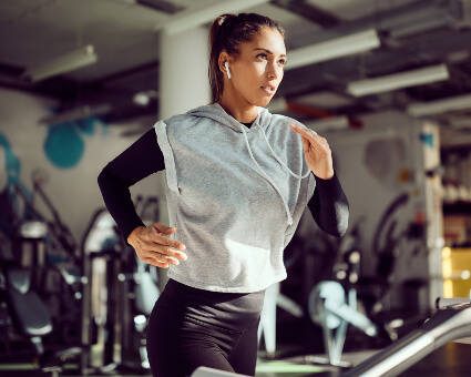 Woman exercising in gym