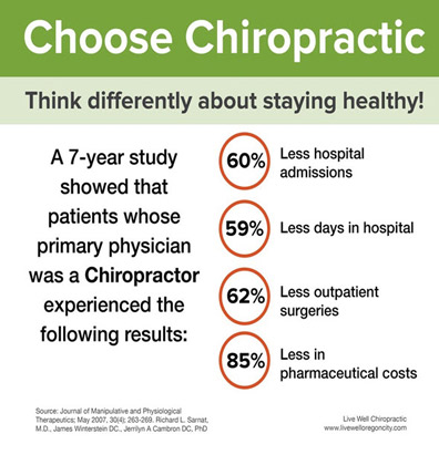 A chart with chiropractic statistics.