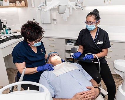 Man in dental chair