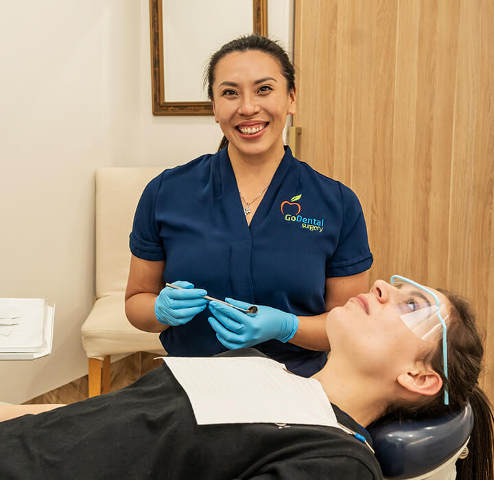 Dr. Tiffany with patient