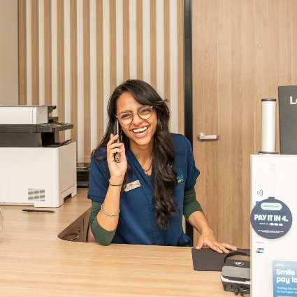 Sej answering a phone call