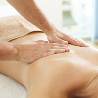 Woman receiving massage therapy