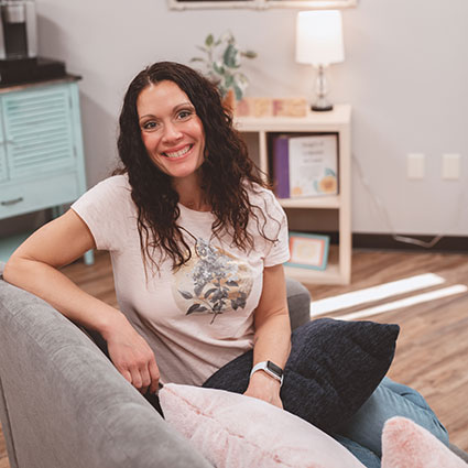 Dr. Stephanie on couch